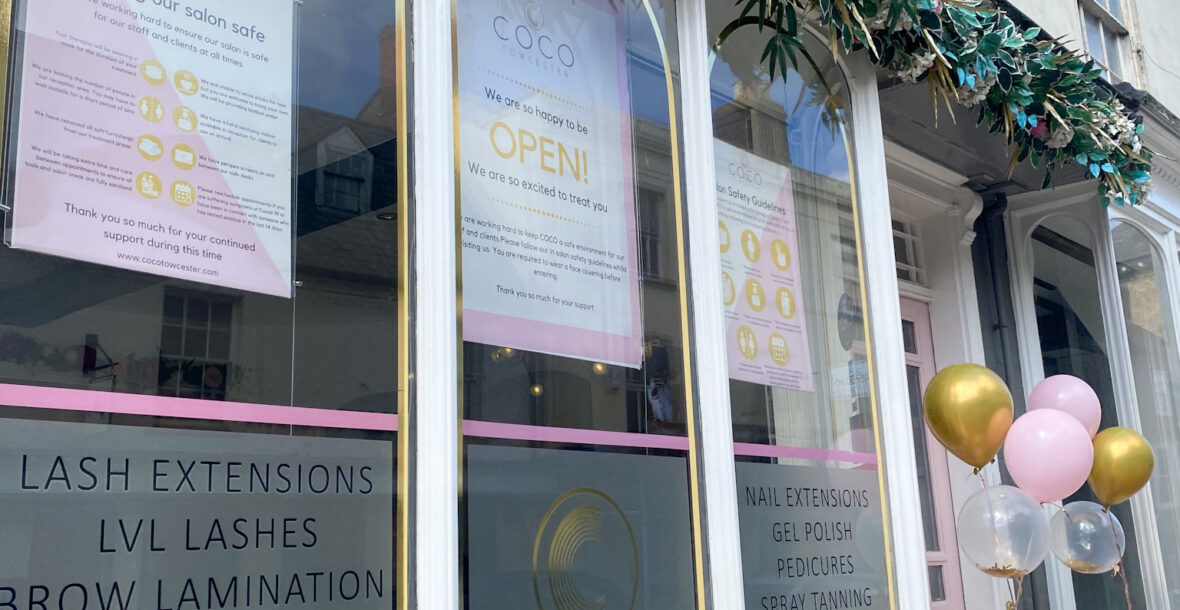Exterior of COCO Towcester beauty salon